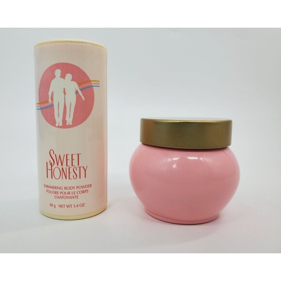 Avon Sweet Honesty Perfumed Skin Softener Creme & Body Powder Vtg New - Picture 1 of 4